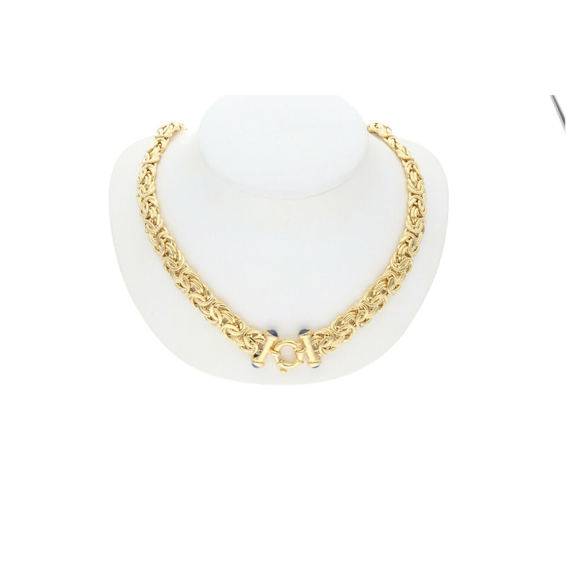 14 Karat Gold Byzantine Chain 9x18" W:23.5 - Veka Jewelry