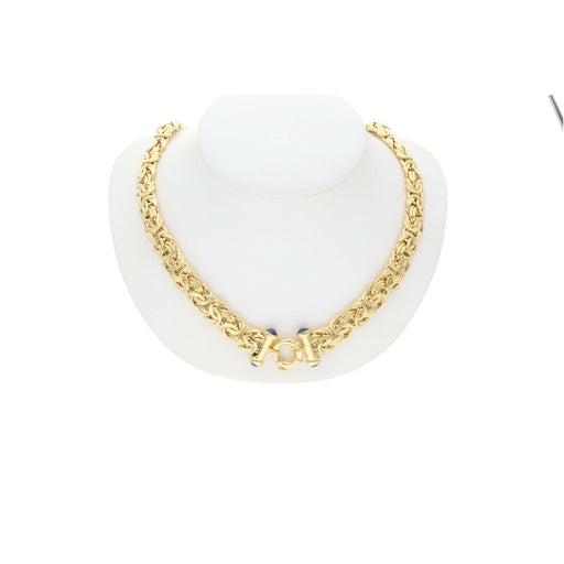 14 Karat Gold Byzantine Chain 9x18" W:23.5 - Veka Jewelry