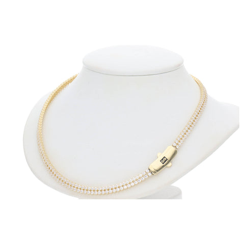 10KGoldCzMonaco tennis Chain 4.1x18