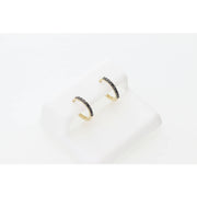 Black Diamond Hoop Earring