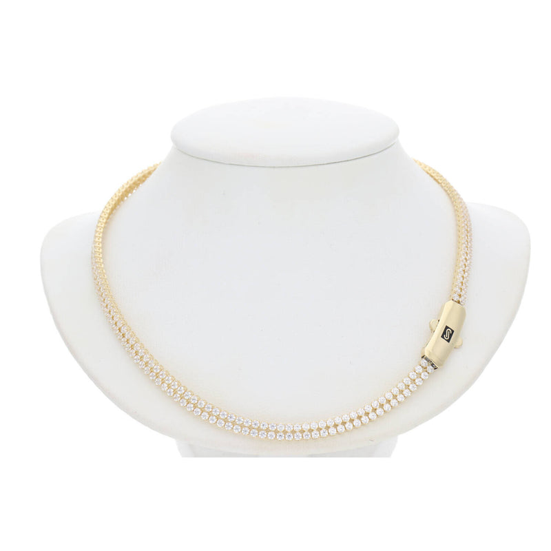 10KGoldCzMonaco tennis Chain 4.1x18"W11.5