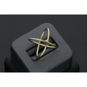 Gold X Ring