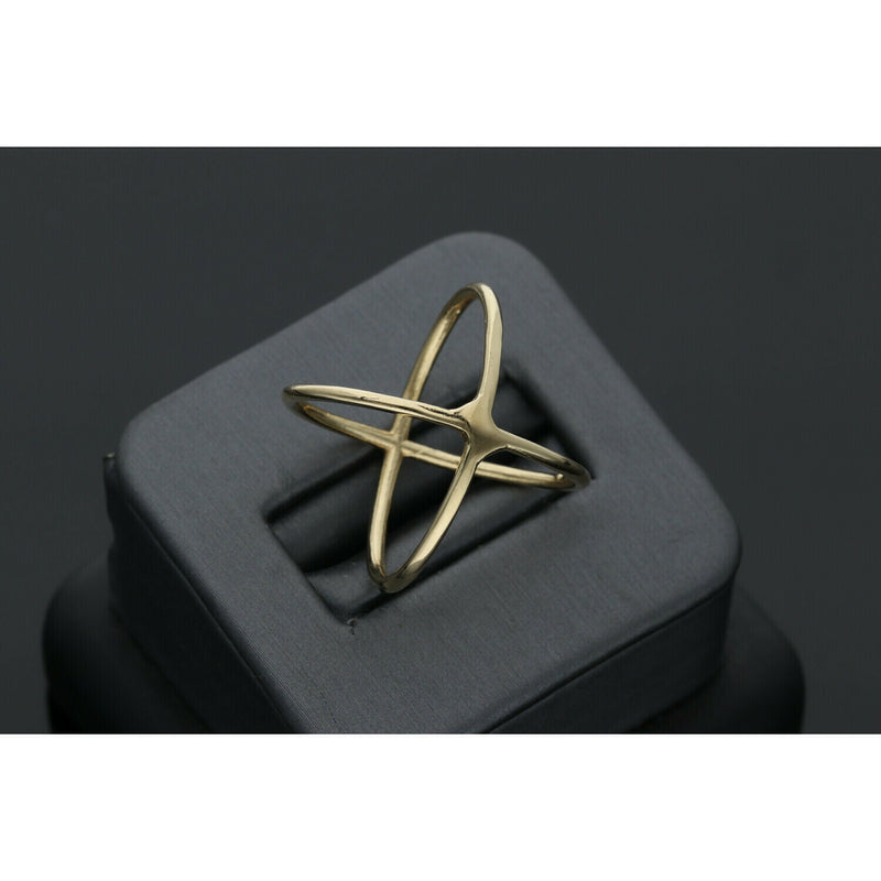Gold X Ring