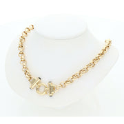 14 Karat Gold Thick Rollo Chain 10.2x16" W:37.9 - Veka Jewelry