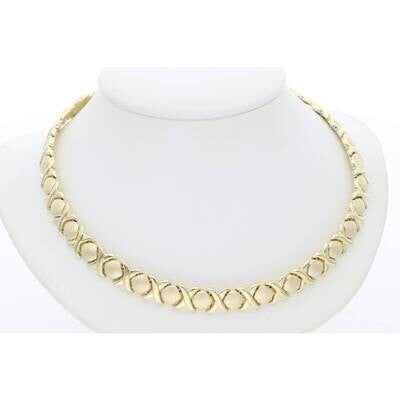 10K Gold XOXO Mate Necklaces 7.7x17" W:16.9*