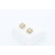 Diamond Octagon Stud Earring