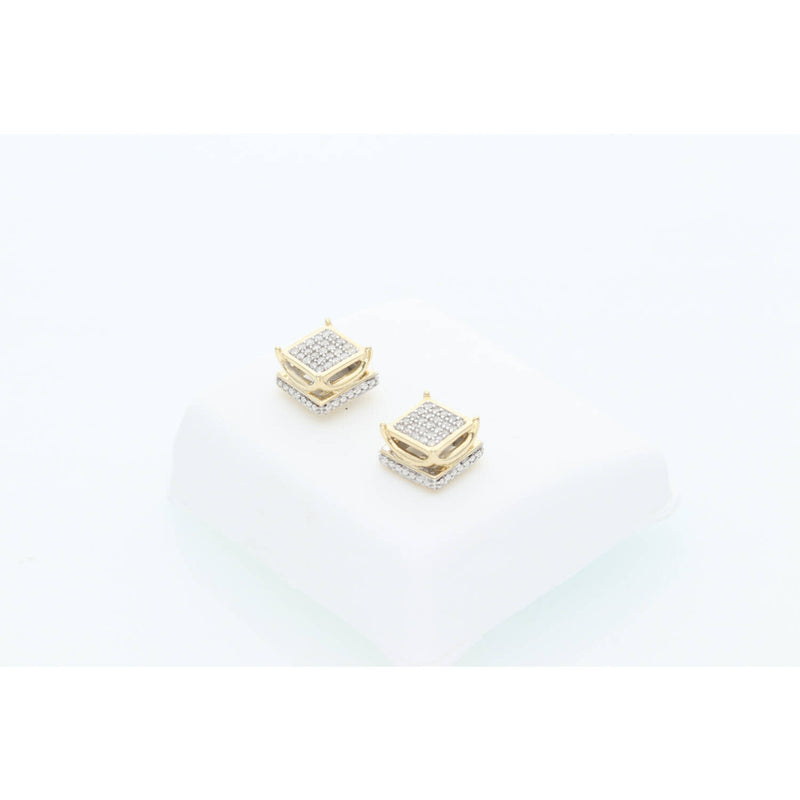 Diamond Octagon Stud Earring